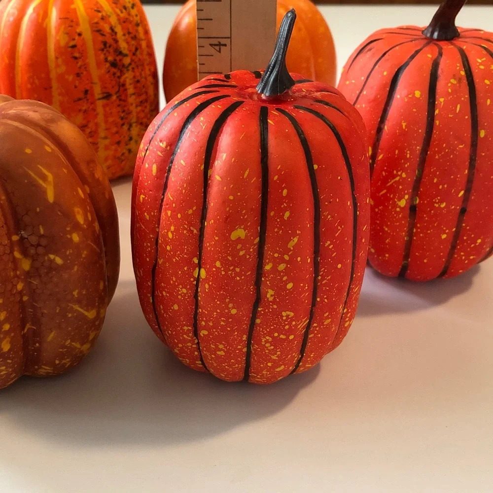 Decorative Foam Mini Pumpkins - lot of 6
